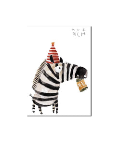 Postkarte "Zebra - auf dich"