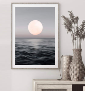 Digitaldruck „Der Mond und das Meer“