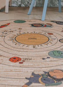 Kork Kinderteppich - Spielteppich - Up to Space - Rund