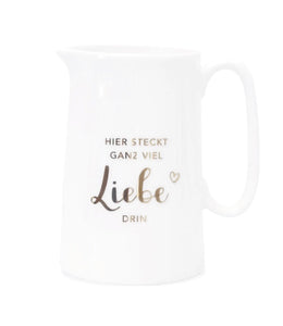 Porzellan Krug „Liebe“ mit Echtgold