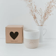 Laden Sie das Bild in den Galerie-Viewer, Steingut Becher - Tasse - Cozy Sunday - Handmade