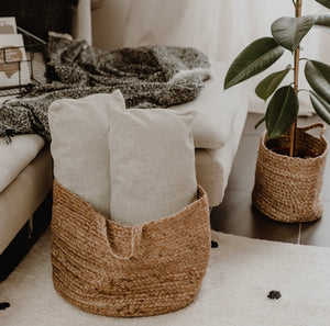 Aufbewahrungskorb aus Jute - mittel