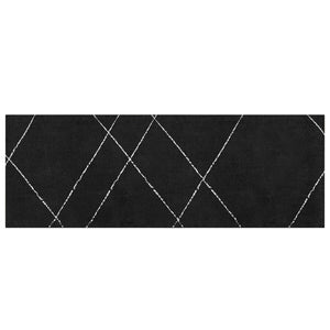 Waschbarer Läufer Lines Schwarz 50×150 cm