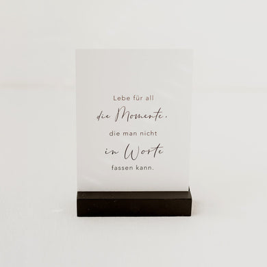 Spruchkarte / Postkarte - Momente