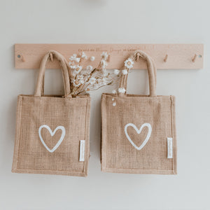 Mini Jute Shopper "Herz"