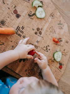 Kinder Tischset - Kork - Früchte und Gemüse