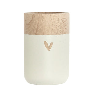 Kleine Holzvase - Herz