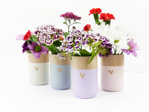Kleine Holzvase - Herz